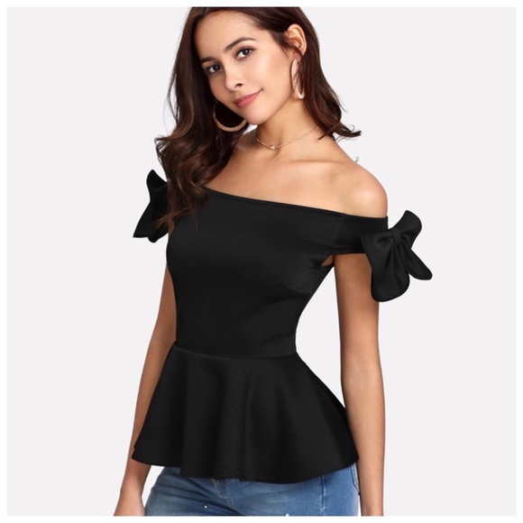 Tops - Off The Shoulder Bow Top